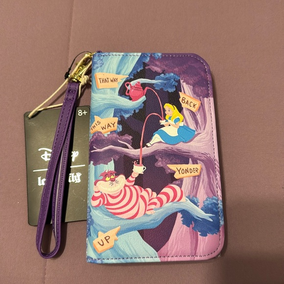 Loungefly Other - Loungefly Disney Alice in Wonderland Alice and Cheshire Cat Tech Wallet